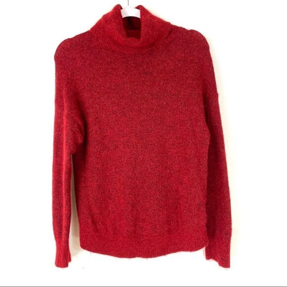 PART two copenhagen red angora blend turtleneck sweater - Picture 3 of 12